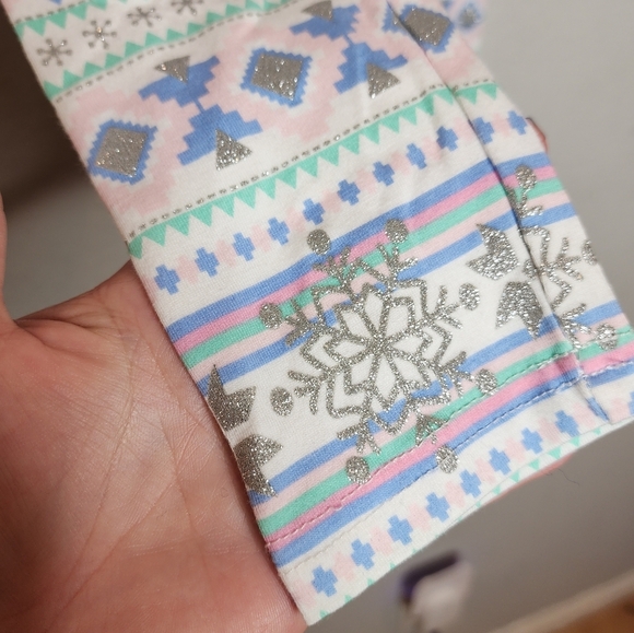 NWT Cynthia Rowley Unicorn 2-Piece Pink Metallic Sweater Snowflake Pants  Small - Picture 4 of 15